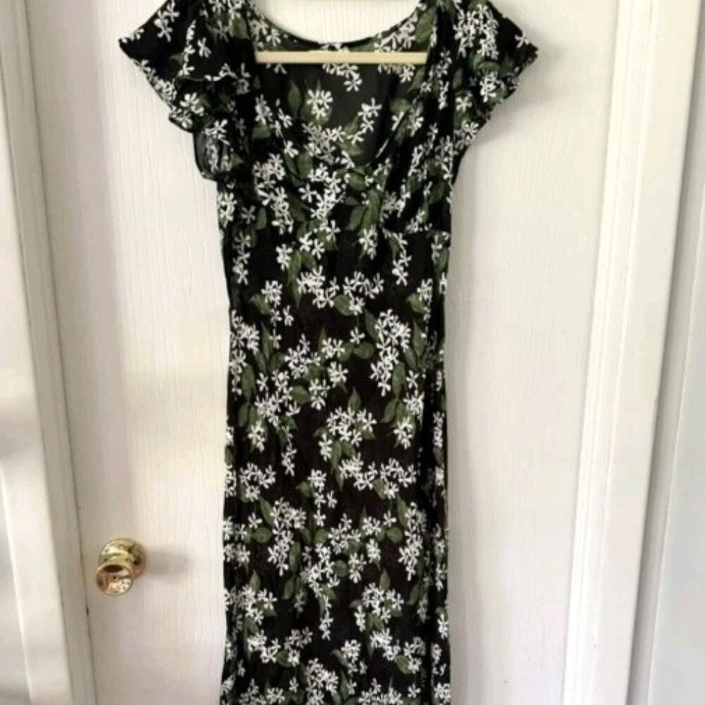 New Women's Reformation Lisola Beautiful Floral Maxi Dress Black S - Picture 4 of 8